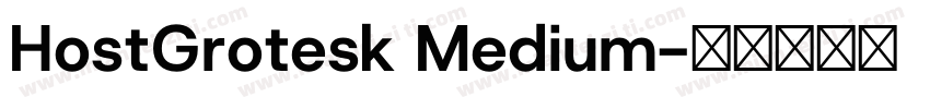 HostGrotesk Medium字体转换